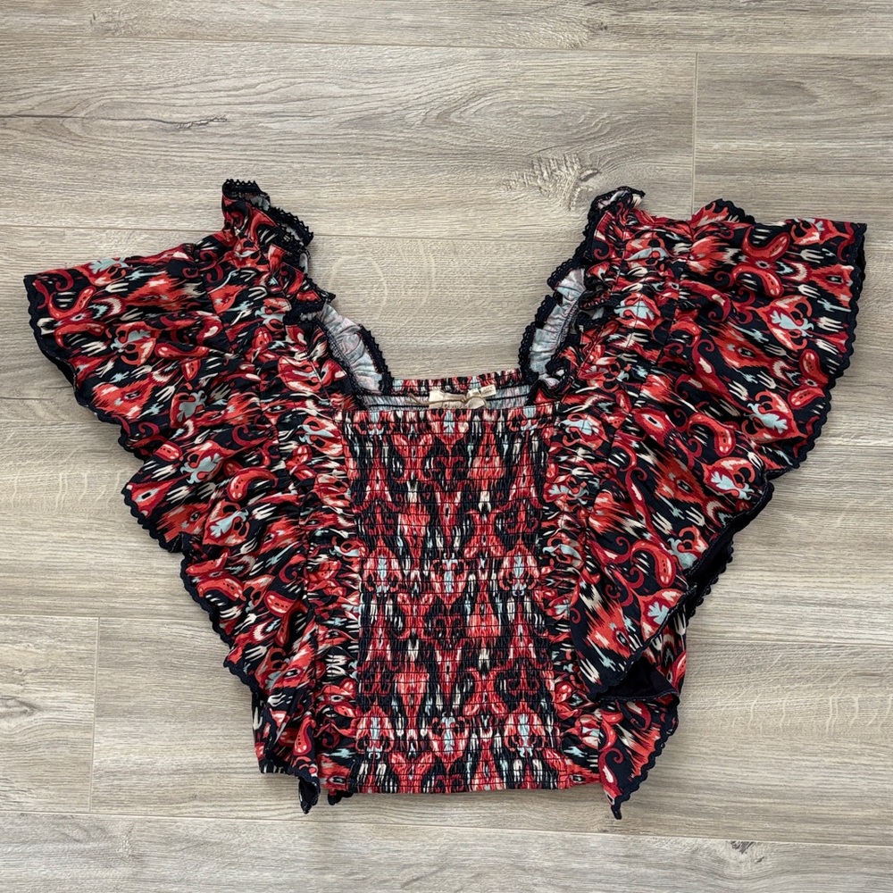 Anthropologie Flutter Sleeve Tank